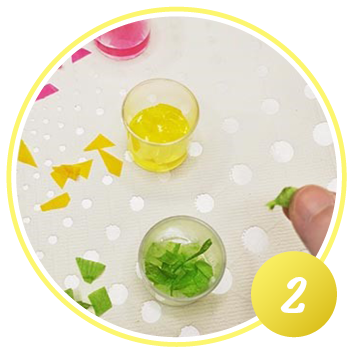 Malen mit nassem Krepp Schritt 2